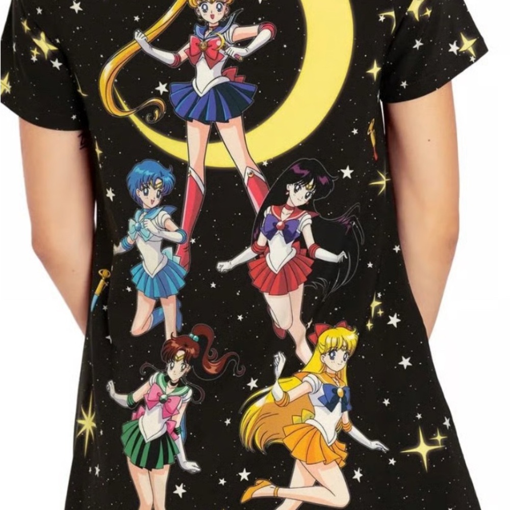 Sailor Moon Graphic Button Down Dress from Blackmilk - NWT, Size M